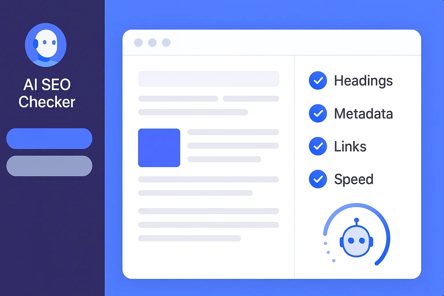 AI SEO checker scanning a web page