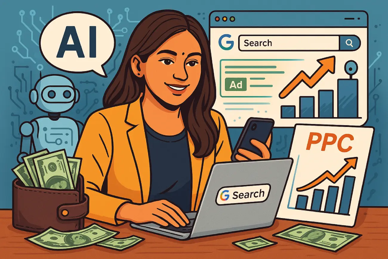 Women entrepreneur using Artificial Intelligence in PPC