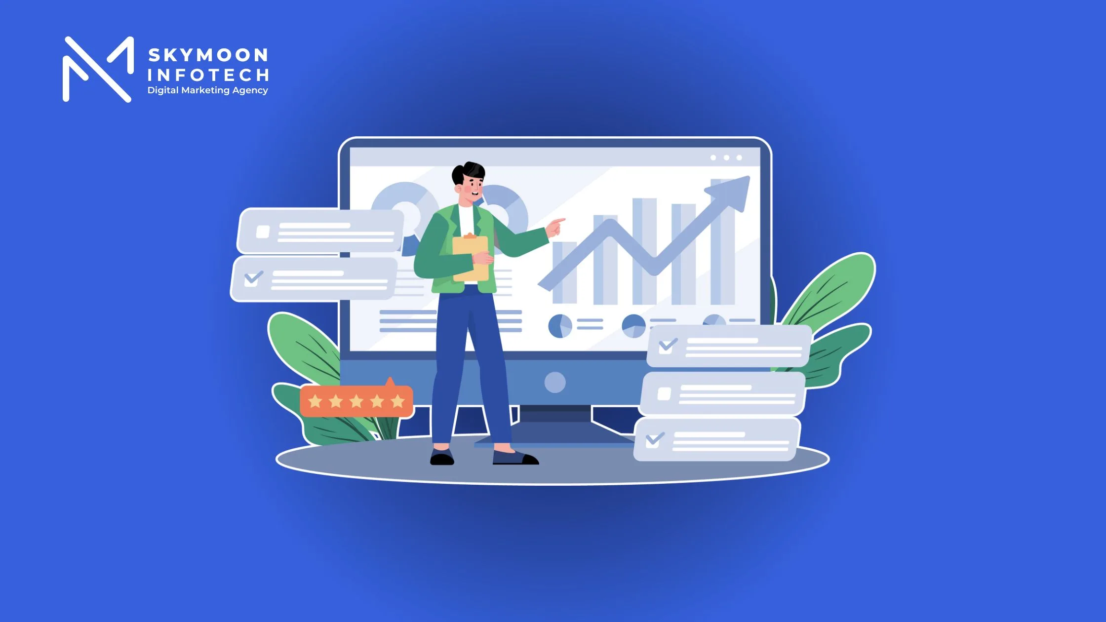 Illustration of modern UI/UX concepts representing top website design trends for 2025, including minimalist layouts, responsive elements, and user-friendly interfaces.