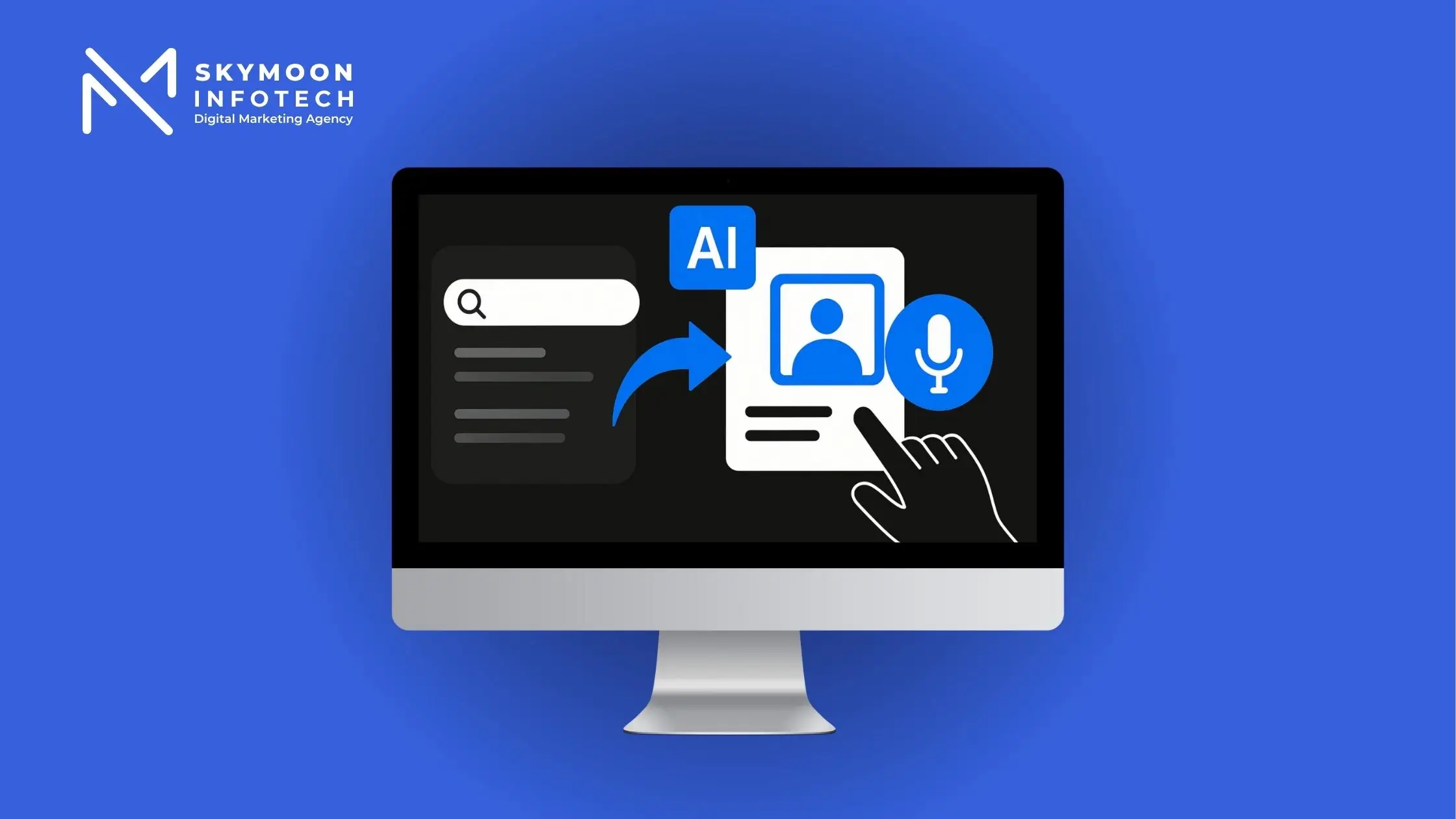 AI SEO trends 2026 showing AI transforming search results and voice search interfaces