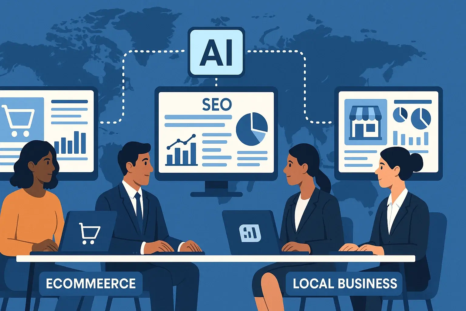 Common AI SEO mistakes avoided by marketers reviewing analytics dashboard