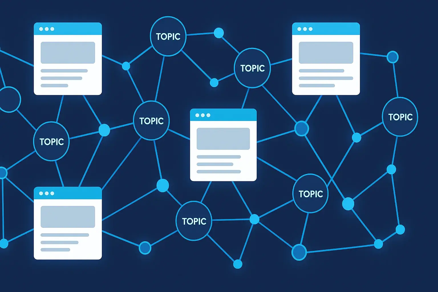 Entity-based SEO and topic cluster visualization for AI search optimization