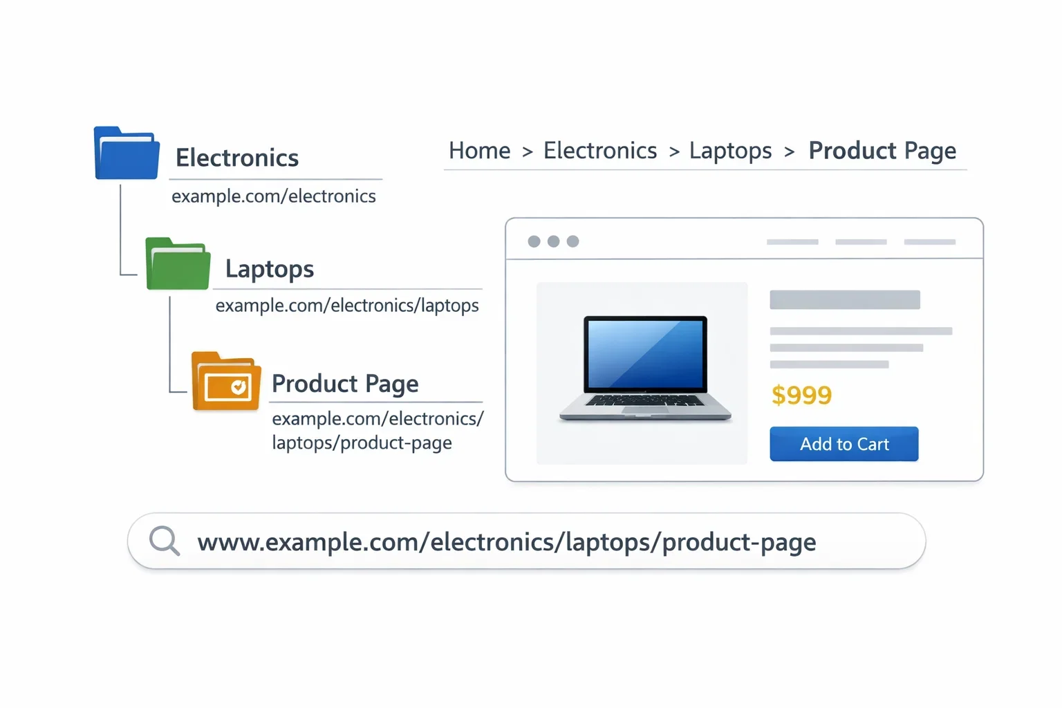 Category page URL structure and breadcrumb optimization for e-commerce SEO