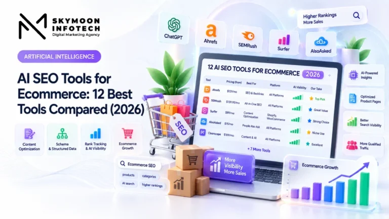 AI SEO tools for ecommerce compared across content optimization, product catalogue, schema, rank tracking and AI visibility